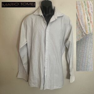 Mario Tomei Textured Long Sleeve Shirt Large Gently worn 100% cotton